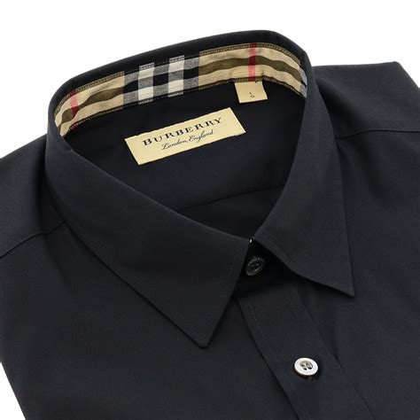 burberry mens black and white cotton shirt|Burberry shirts for men outlet.